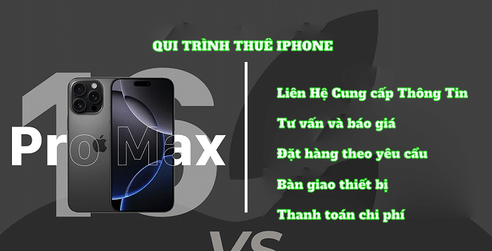 cho thuê iphone 16 pro max thủ tục đơn giản
